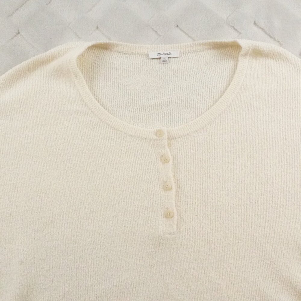 Madewell Cream Sweater with Rainbow Stripes - Picture 3 of 10